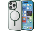 エレコム/iPhone16Proケース 衝撃吸収 グリーン/PM-A24CMAG03GN