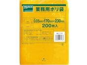 TRUSCO 小型ポリ袋 縦230×横170×t0.05 黄 200枚入