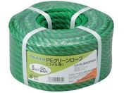 TRUSCO/PEグリーンロープ 3つ打 線径9mm×長さ20m/R-920PEG
