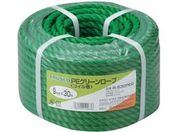 TRUSCO/PEグリーンロープ 3つ打 線径9mm×長さ30m/R-930PEG