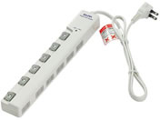 朝日電器/スイッチ付タップ/WLS-LY6100RS