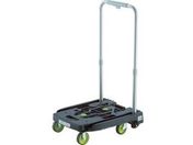 TRUSCO 樹脂台車 カルティオミニ weego 省音G車輪 黒 ストッパー