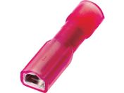 パンドウイット/圧着端子 差込型完全絶縁 メス型 AWG22~18 赤 (100個入)/DNF18-110FIB-C