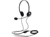 エレコム/ヘッドセット マイク付 3.5mm 3極 ブラック/HS-HP14SBK