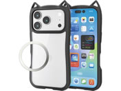 エレコム/iPhone17Pro ケース 猫耳 ナイト/PM-A25CFCCATBK
