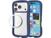 エレコム/iPhone17Pro ケース Grippy ネイビー/PM-A25CGRPFCNV