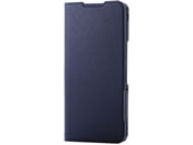 エレコム/AQUOS wish4 手帳型ケース 花 ネイビー/PM-S241PLFUJNV