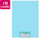 大王製紙/再生色画用紙 4ツ切 100枚 みずいろ