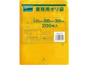 TRUSCO 小型ポリ袋 縦300×横200×t0.05 黄 200枚入