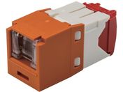 パンドウイット/カテゴリ5E シャッター付モジュラージャック オレンジ