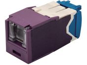 パンドウイット/カテゴリ6A シャッター付モジュラージャック 紫