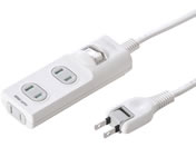 サンワサプライ/火災予防安全タップ 2P3個口2m/TAP-TSH32SWN