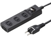 サンワサプライ/火災予防安全タップ 2P4個口3m/TAP-TSH43SWBKN