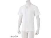 ケアファッション/半袖ワンタッチシャツ(2枚組)(紳士) ホワイト M
