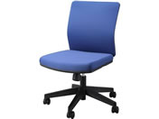 ライオン事務器/オフィスチェアー 布貼り 肘なし ブルー/LE-1740BL