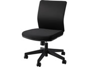 ライオン事務器/オフィスチェアー 布貼り 肘なし ブラック/LE-1740BK