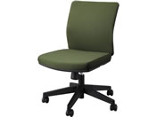 ライオン事務器/オフィスチェアー 布貼り 肘なし グリーン/LE-1740GR