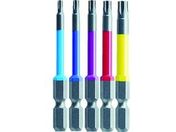 アネックス/ヘクスローブカラービット5本組 全長65mm/ACTX5-65L