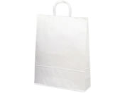 ササガワ/手提げ袋 白無地 320×110×420mm 50枚/50-5300