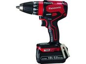 Panasonic/デュアル 18V5.0Ah 充電式ドリルドライバー 赤/EZ74A3LJ2G-R