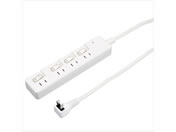 ヤザワ/節電タップ 雷ガード付 4個口 2m ホワイト/H8KS442WH
