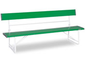 テラモト/折りたたみベンチ 背付き1800 緑/BC3000181