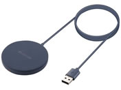 エレコム/ワイヤレス充電器 5W マグネット内蔵 卓上 ネイビー/W-MA01NV