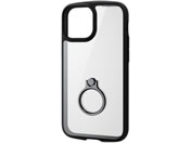 エレコム/iPhone13 mini ケース 軽量 リング付/PM-A21ATSLFCRBK
