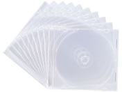 サンワサプライ/Blu-ray・DVD・CDケース スリムタイプ クリア 10枚セット