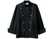 住商モンブラン/長袖コックコート 黒×グレー S/6-907