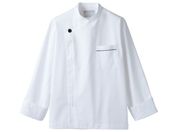 住商モンブラン/長袖コックコート 白×黒 3L/6-941