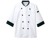 住商モンブラン/7分袖コックコート 白×黒 SS/6-431