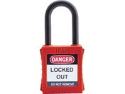 IFAM/ロックアウト用南京錠 ナイロン製シャックル 赤 0 44720