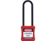 IFAM/ロックアウト用南京錠 ナイロン製シャックル ツル長 赤 0 44726