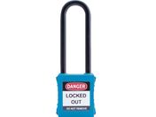 IFAM/ロックアウト用南京錠 ナイロン製シャックル ツル長 青 0 44766