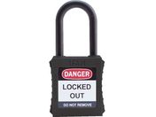 IFAM/ロックアウト用南京錠 ナイロン製シャックル 黒 0 44880