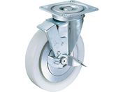 ハンマー/旋回式ナイロン車輪 ラジアルボールベアリング 200mm ストッパー付 419S-NRB200