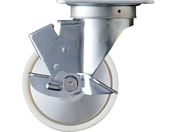 ハンマー/旋回式ナイロン車輪 ラジアルボールベアリング 150mm ストッパー付513S-NRB150