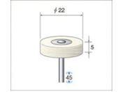 ナカニシ/フェルトバフソフトタイプ 1Pk 袋 =10本 平 ソフト 外径22mm 53152
