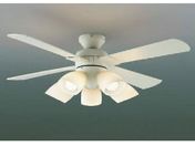 コイズミ/住宅・店舗用照明 非調光 電球色LED付き 薄型インテリアファン 8畳用 AM43211L