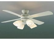 コイズミ/住宅・店舗用照明 非調光 電球色LED付き 薄型インテリアファン 6畳用 AM43212L