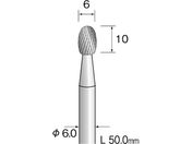 Minimo/超硬カッター クロスカット Φ6 軸径6.0mm BC4381
