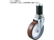 ユーエイ/差し込み式 自在 キャスター ウレタン 車輪径100mm Eタイプ ETF型 パイプ径35 ETF-100UR-35P