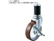 ユーエイ/差し込み式 自在 キャスター ウレタン 車輪径100mm ストッパー付き Eタイプ ETF-S型 パイプ径35 ETF-100URS-35P