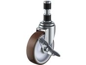 ユーエイ/差し込み式 自在 キャスター ウレタン 車輪径125mm ストッパー付き Eタイプ ETF-S型 パイプ径22 ETF-125URS-22