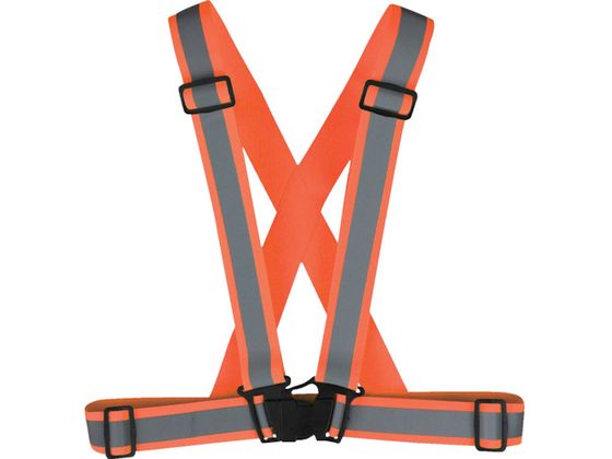 K-WORK リフロプロ ストレッチ反射安全ベスト オレンジ 2個組 K-WORK リフロプロ ストレッチ反射安全ベスト オレンジ 2個組