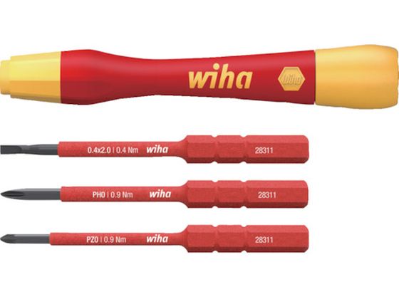 wiha 絶縁スリムバリオ 差替式精密ドライバーホルダ・ビットセット SB28310401 wiha 絶縁スリムバリオ 差替式精密ドライバーホルダ・ビットセット SB28310401