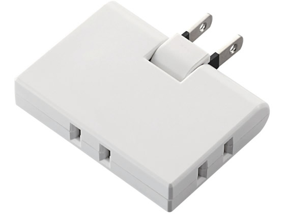エレコム トリプルタップ コーナータップ 3個口 ホワイト T-TR03-2300WH
