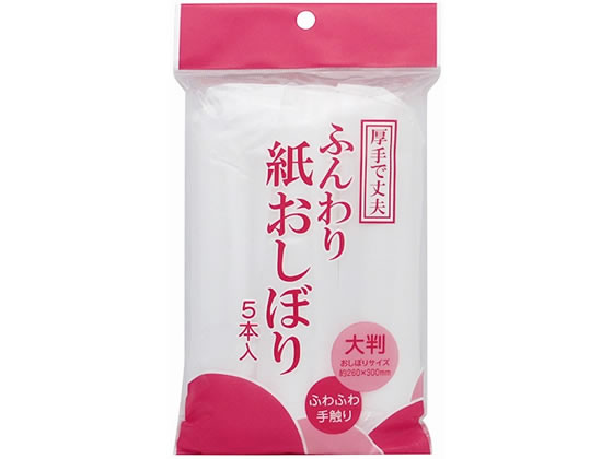 アートナップ ふんわり紙おしぼり 5本入 WB-51