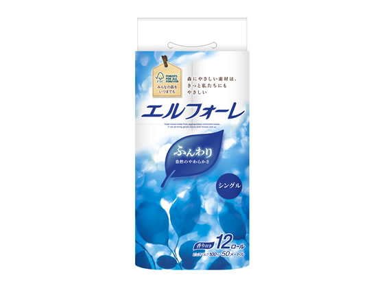 大王製紙 エルフォーレトイレットティシュー 50mシングル 12ロール 723945